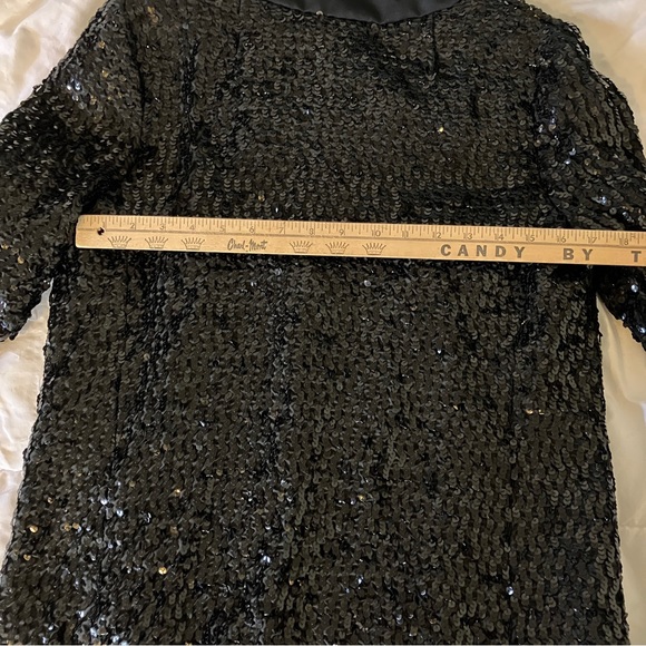 Vintage Womens Black Sequin Jacket Size Small - Picture 7 of 9